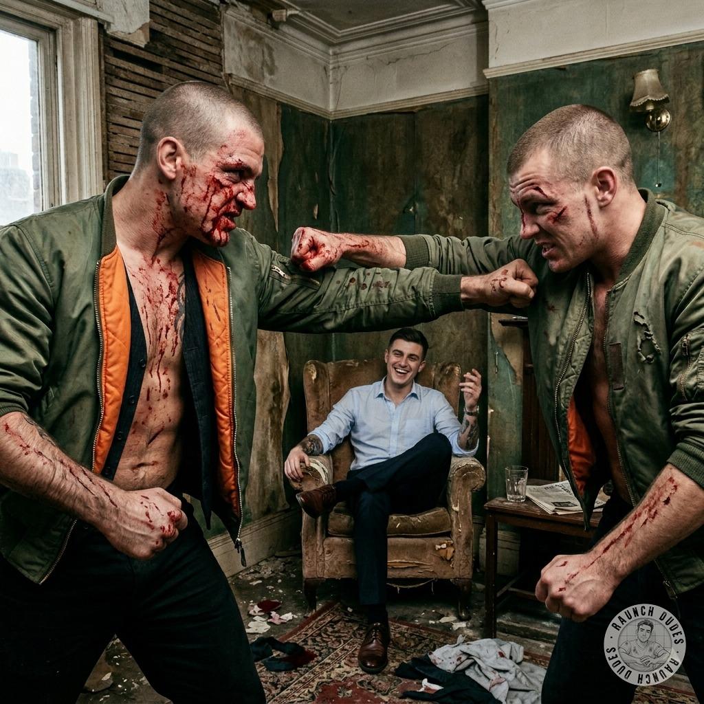 Rich boys love their private blood shows 🩸💰 Two skinheads going at it till the last drop—pure art in motion. #brutal...