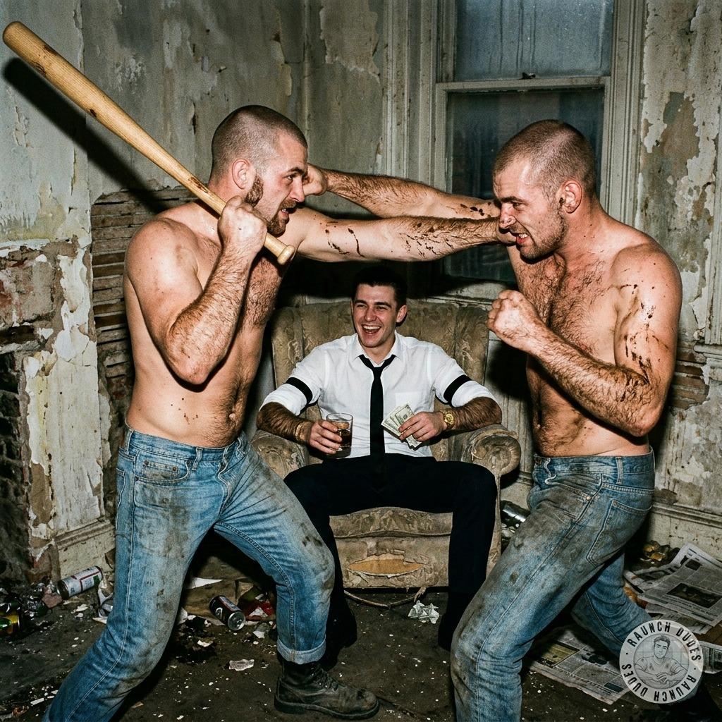 That sick fuck paid skinheads to brawl just for his sick thrill 😈💥 #brutal #skinheads #rough