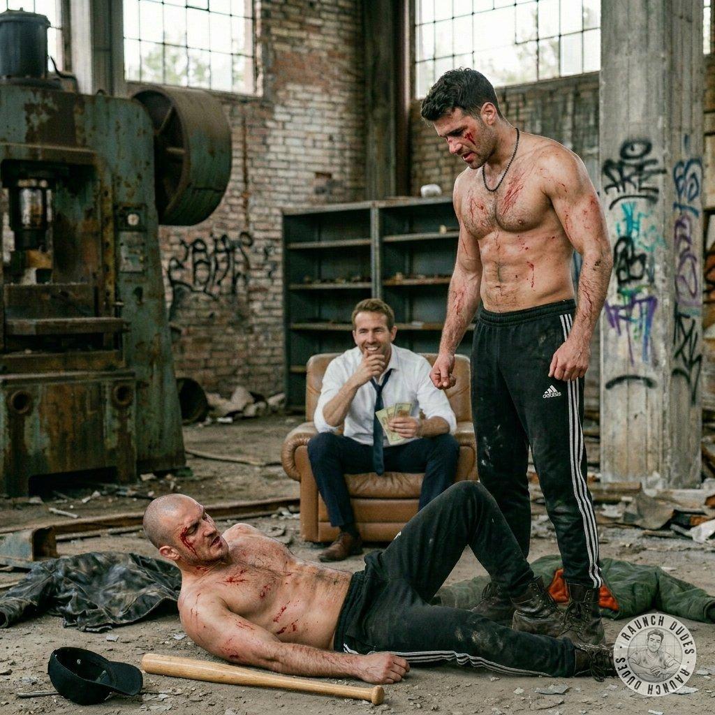 That rich pervert paid two guys to fight bloody in front of him 🔥💦 #brutal #workers #humiliation #rough