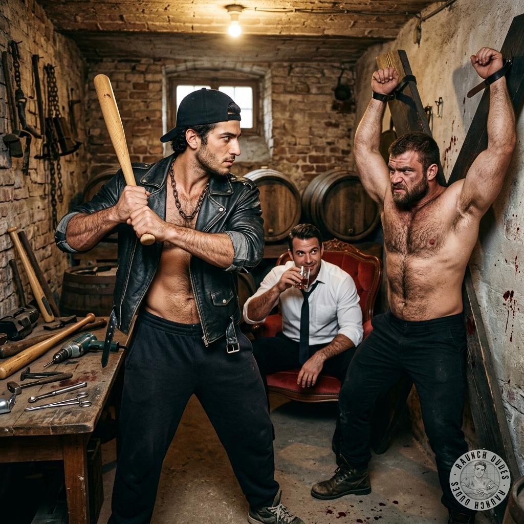 That rich pervert gets off watching his lackey smash a ripped twink with a baseball bat 🔥💦 #brutal #workers #rough #bdsm...