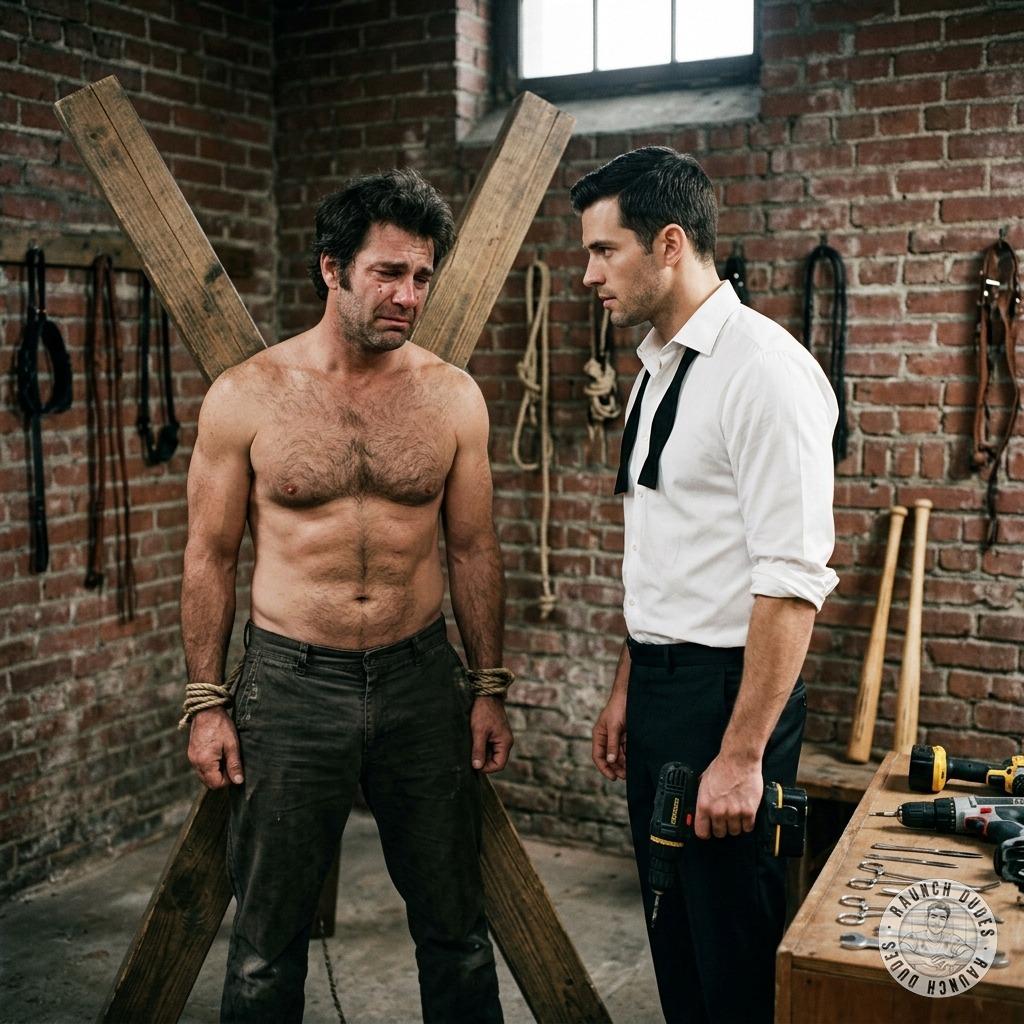 Rich boy’s got a drill and a sick grin 😈 Time to play… #brutal #perverts #workers #dominance #rough #hairy