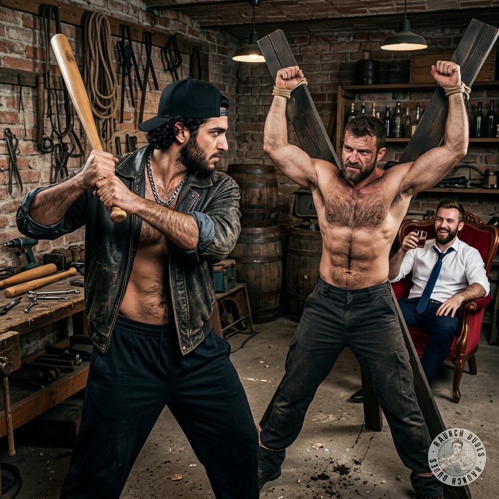 The rich bastard makes his slave beg while his enforcer smashes him with a baseball bat 🔥 #brutal #perverts #workers #bdsm...