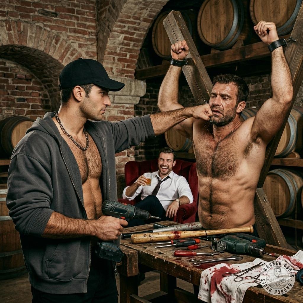That sick rich bastard gets off watching his slave get the shit kicked out of him 😈🔥 #brutal #dominance #rough #hairy