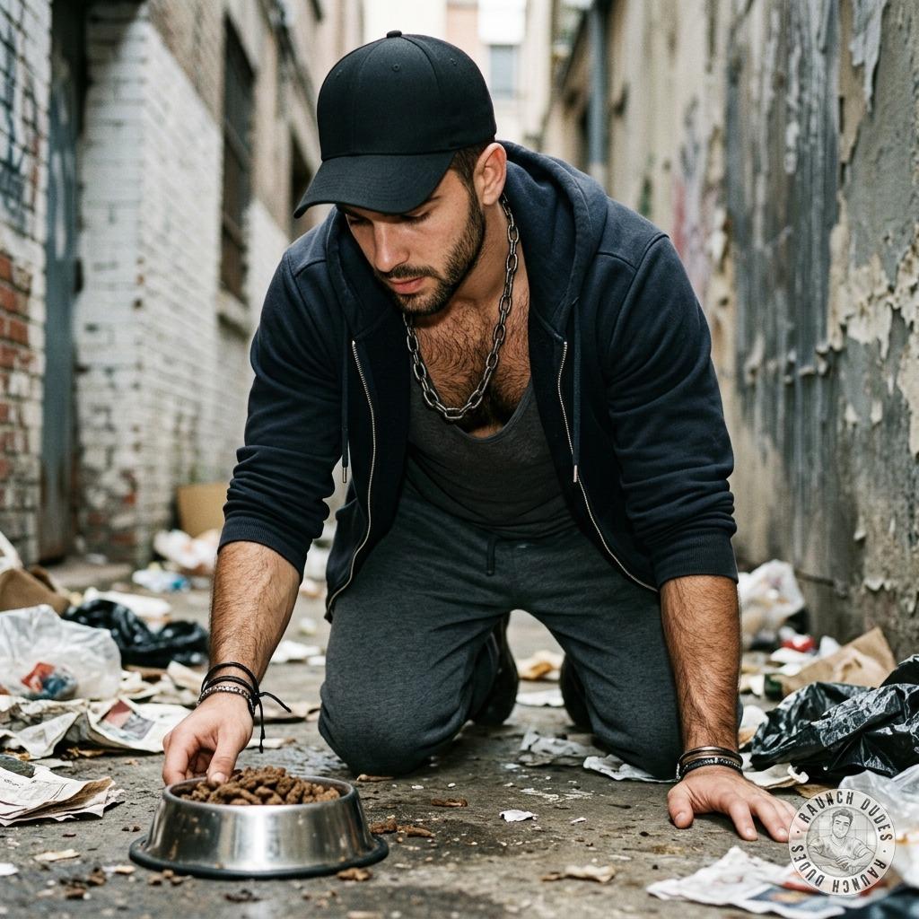 I just saw a hot guy slurping from a dog bowl on the street like it’s his fucking last meal. His tongue diving deep, messy,...