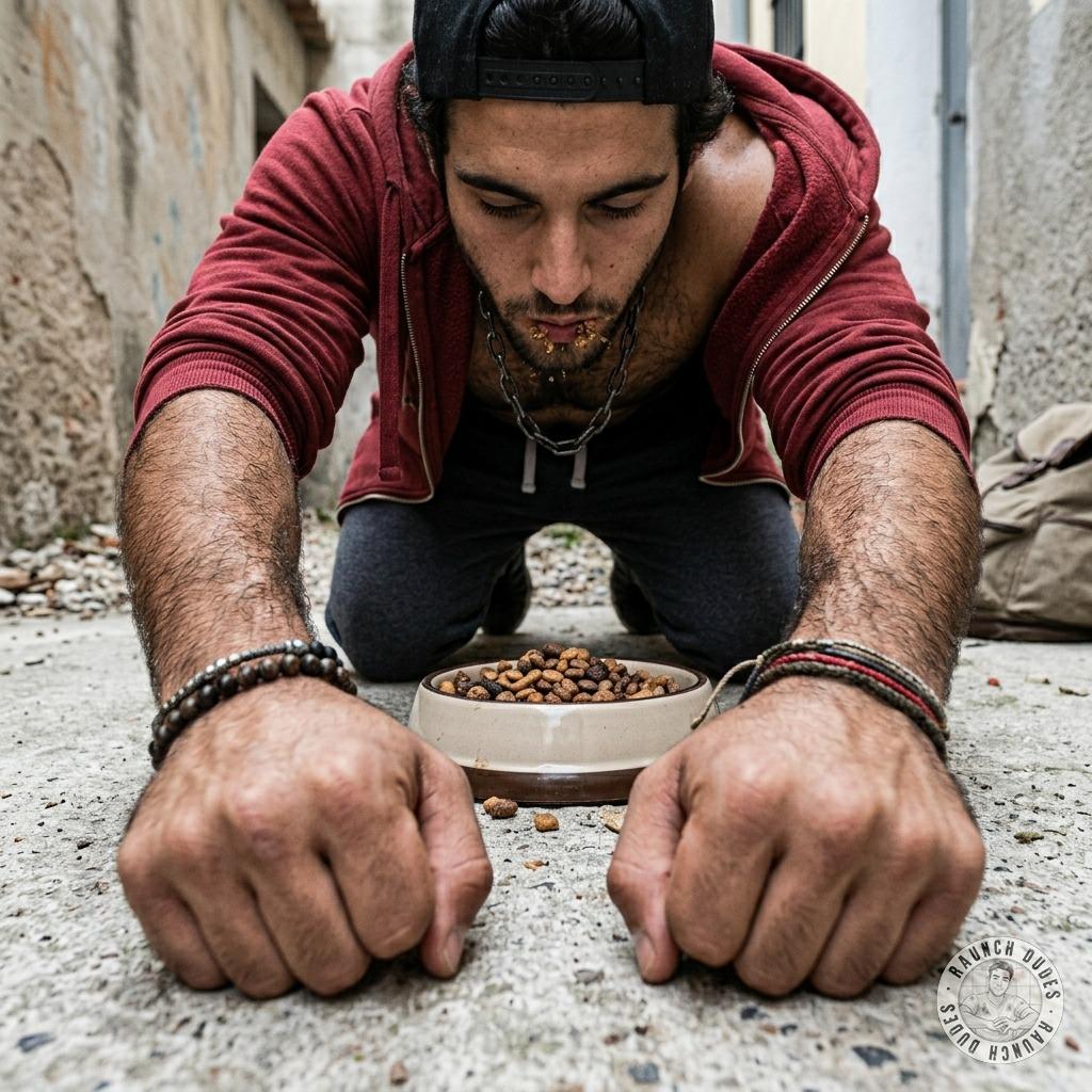 Fuck yeah, nothing hotter than a hungry boy slurping from a dog bowl on the street 🐕💦 #gayscat #inpublic #petplay #street