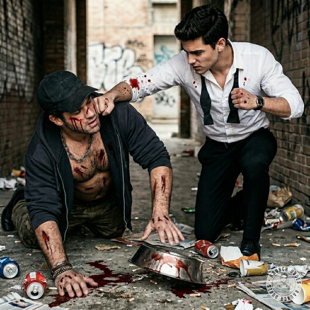 Fuck yeah, the rich sadist is pounding that twink’s ass raw in the alley after feeding him from his slop bowl 😈🔥 #gayscat...