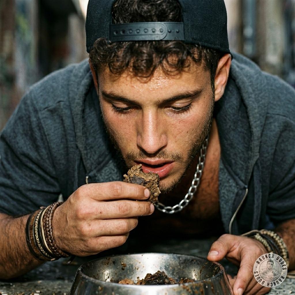 That hungry little twink slurping dog shit straight from the bowl like it’s fucking caviar 😈🔥 #gayscat #toys #dirtykitchen