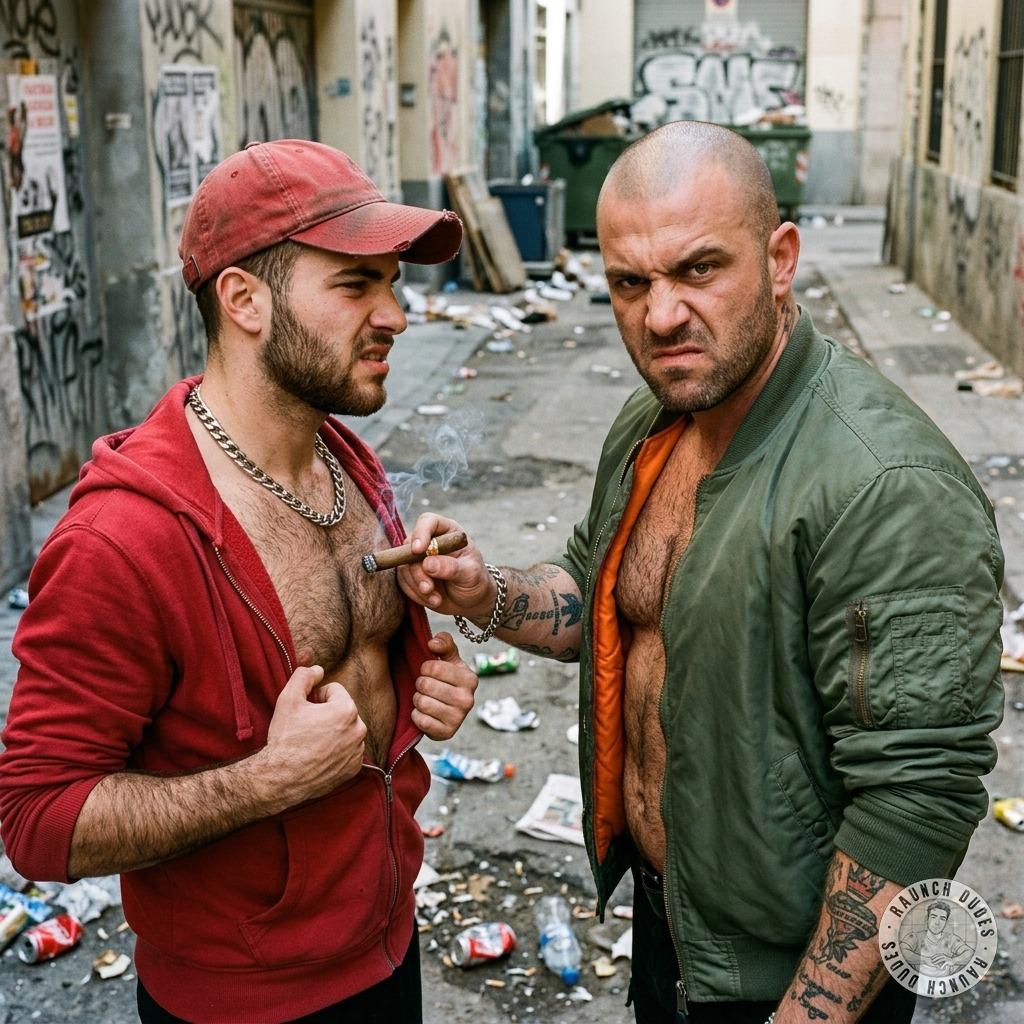 That furry twink loves getting his chest branded by a brutal skinhead—pain and pleasure dripping down his skin like molten...
