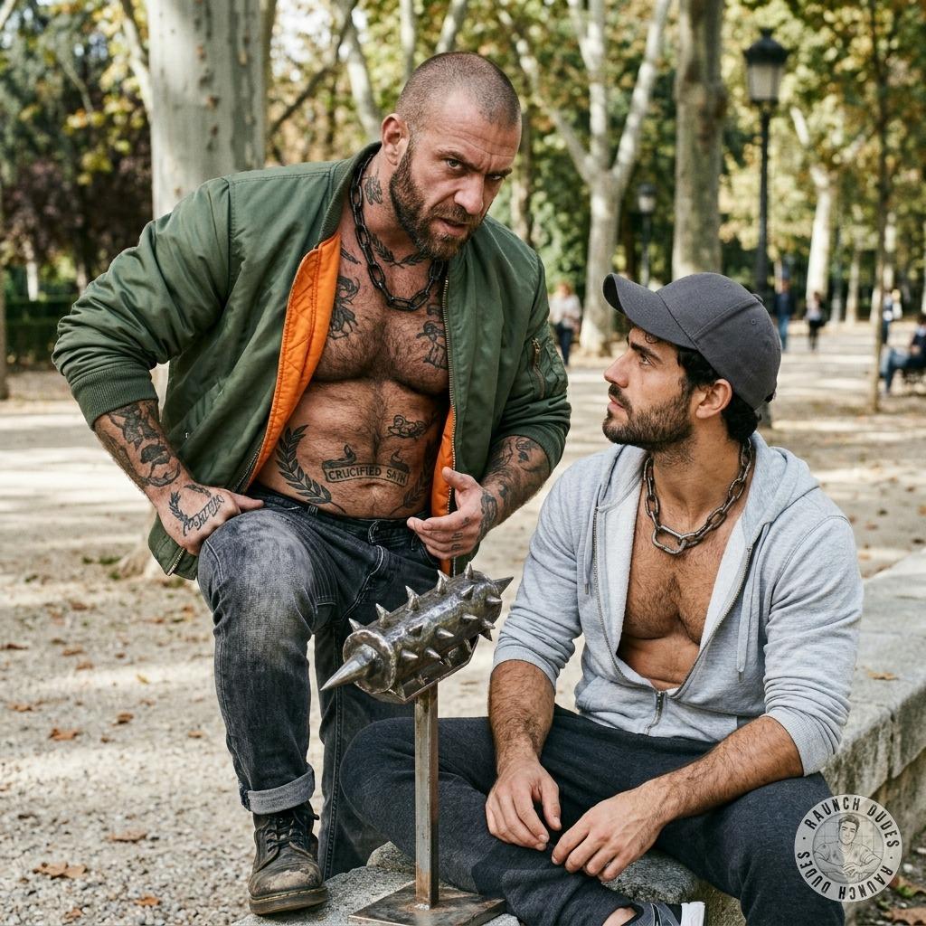 This skinhead’s teaching that tight ass how to use that art piece 😈🔥 #gayscat #skinheads #artists #inpublic #toys #hairy