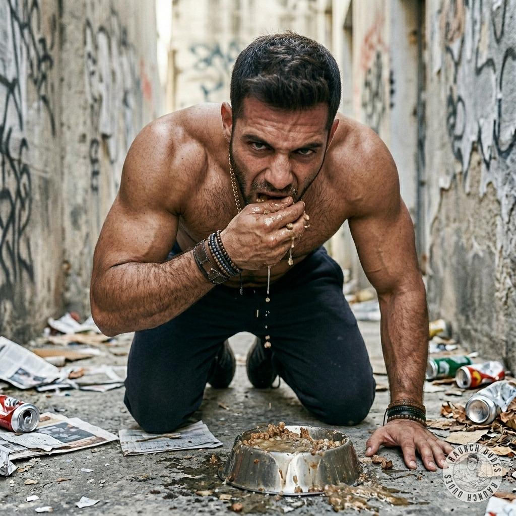 Fuck yeah, nothing hotter than a twink slurping straight from the dog bowl 😈🐶💦 #humiliation #submission #street #toys #hairy