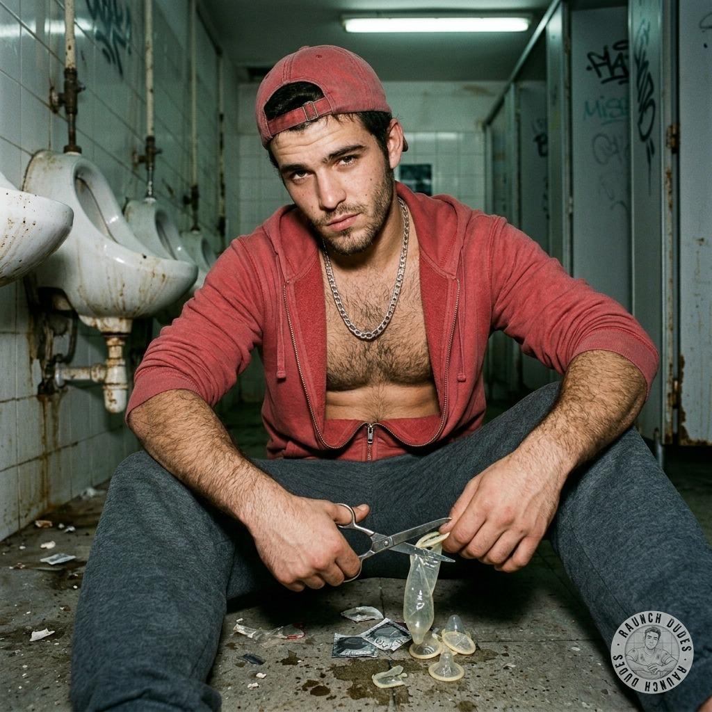 This pervert slashes condoms to get that raw, filthy bareback dick in his ass. No barriers, just pure, nasty pleasure....