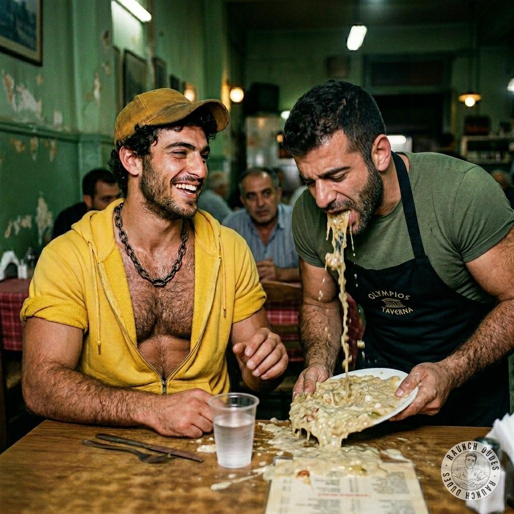 That fucking waiter just puked in the dish he’s serving—now I’m gagging for more. #gaypuke #filth #dirtykitchen #humiliation...