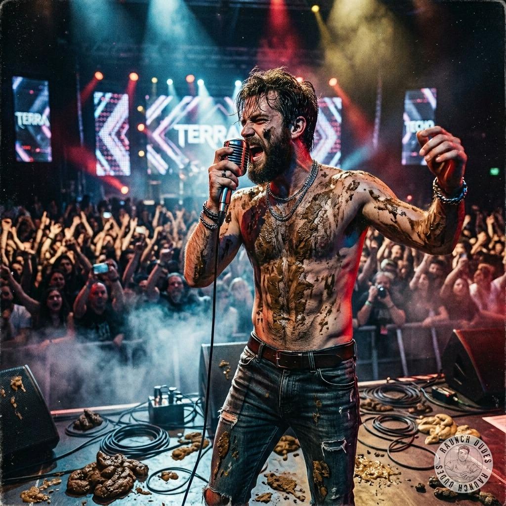 I’m a filthy rockstar, dripping in cum & shit, grinding my ass on stage while the crowd loses their fucking minds. #gayscat...