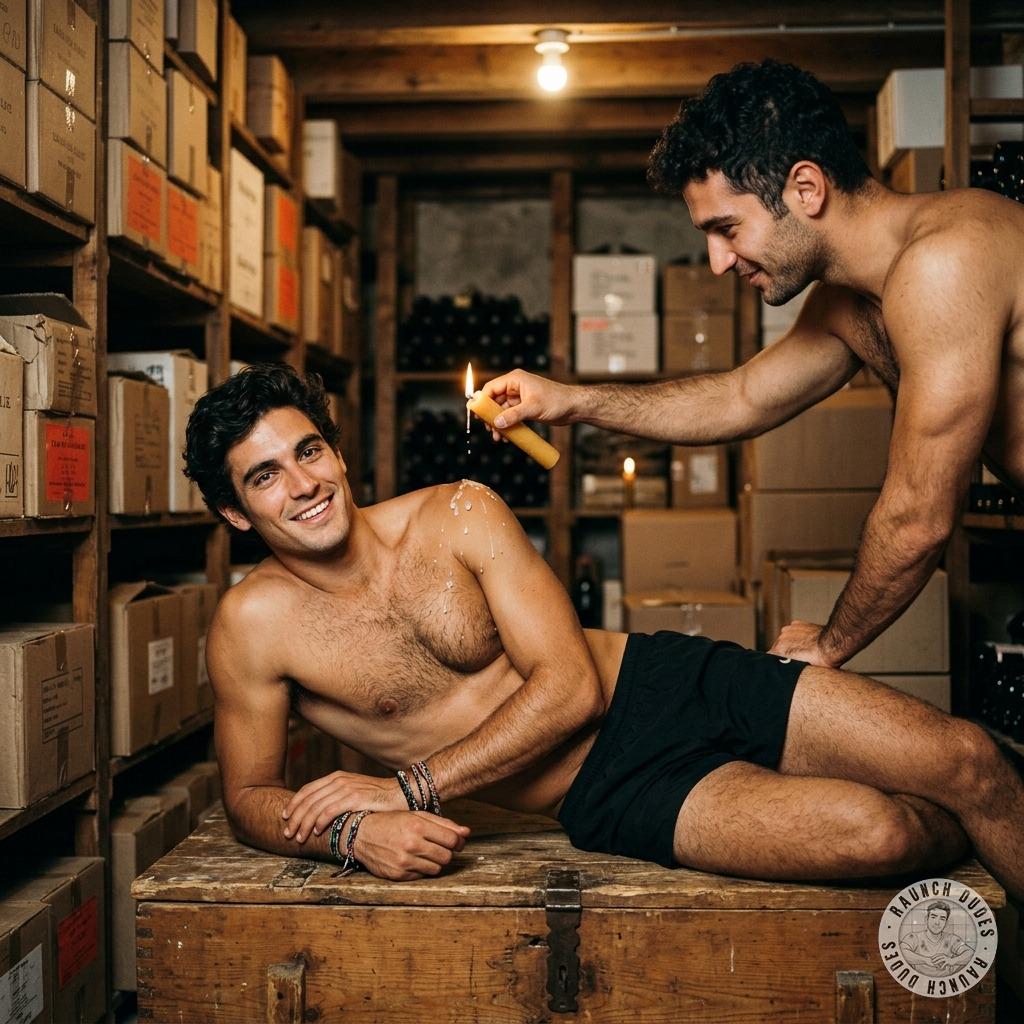 Hot wax dripping on that hairy chest, screams turning into moans as pain melts into pleasure #hairy #pain