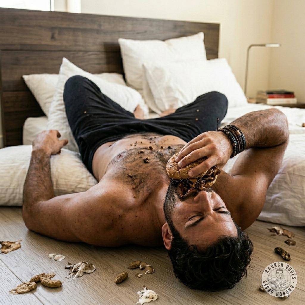 Fuck yeah, that hairy twink devouring that shit-smeared bun like it’s the last meal on earth 😈💦 #gayscat #bear #hairy #toys