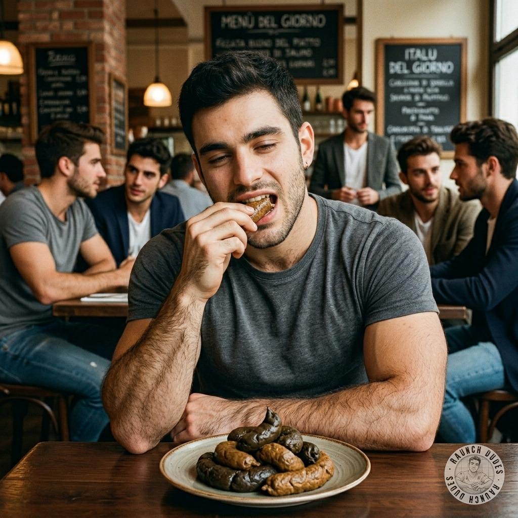 Fuck yeah, that nasty little slut is gobbling up shit right at the dinner table, moaning as he swallows every last drop of...