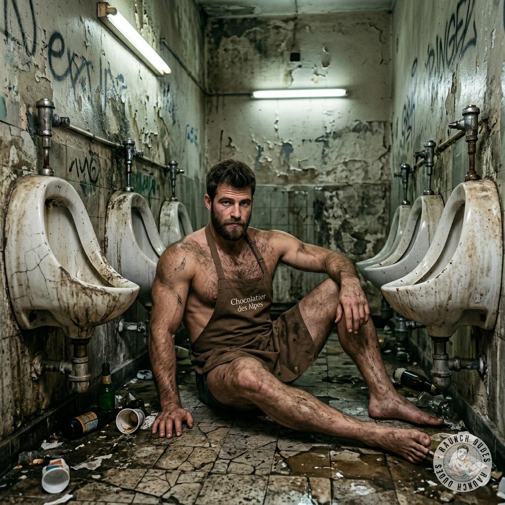 Fucking ice cream maker is sitting in a shit-stained public toilet, loving every second of it 😈💦 #gayscat #toilet #bear...