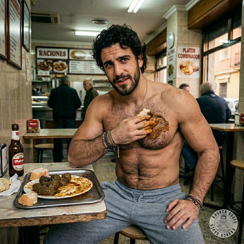 This depraved slut slurps shit straight from the bowl then smears it all over his chest in a fucking diner, moaning like a...