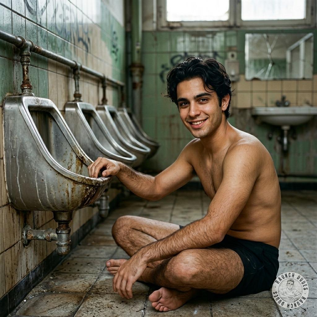 That little twink just dipped his fingers in the piss-soaked urinal and smeared it all over his tight ass, begging for more....