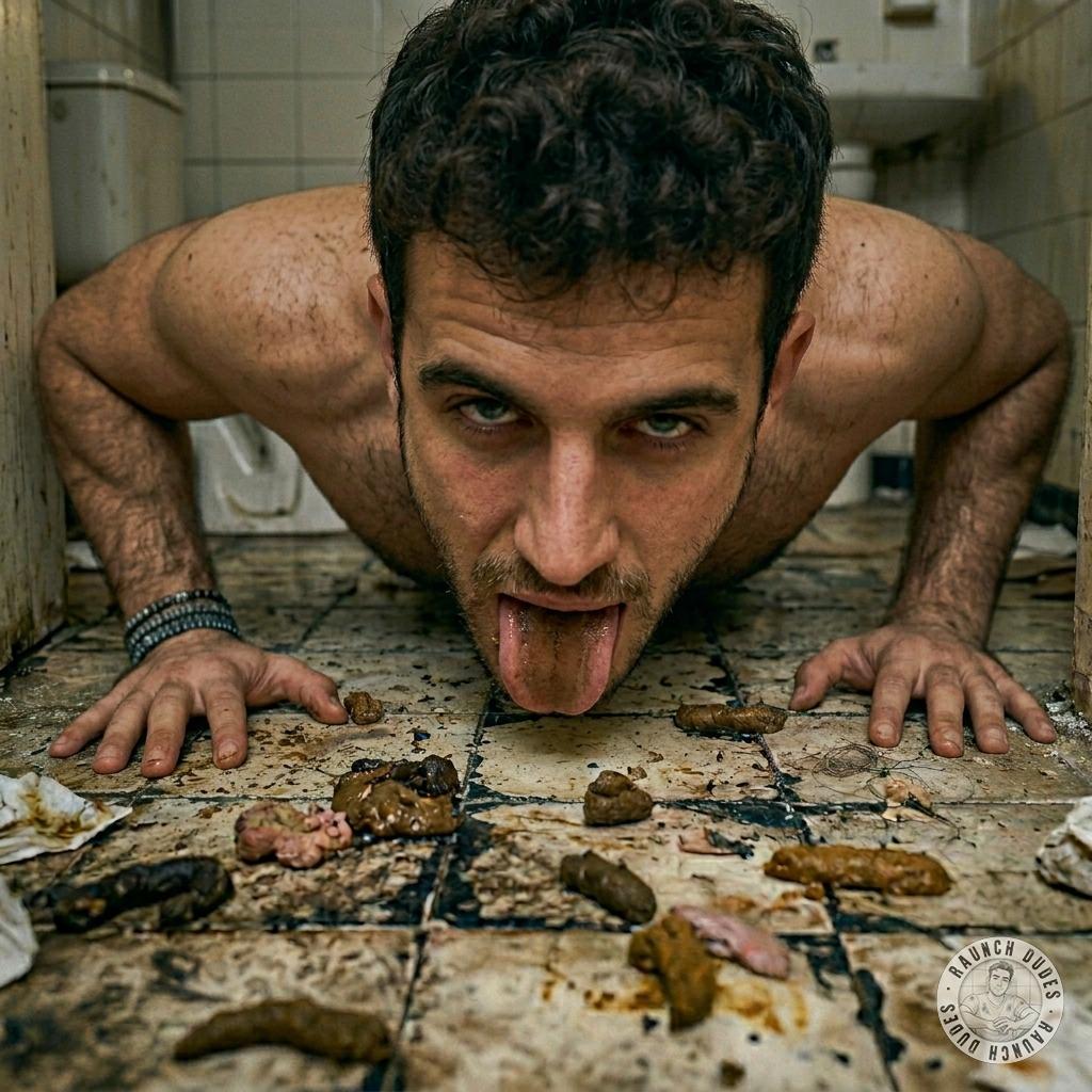 Fuck yeah, nothing hotter than a hungry boy lapping up that filthy ass-crusted cum from a grimy stall floor 😈💦 #gayscat...
