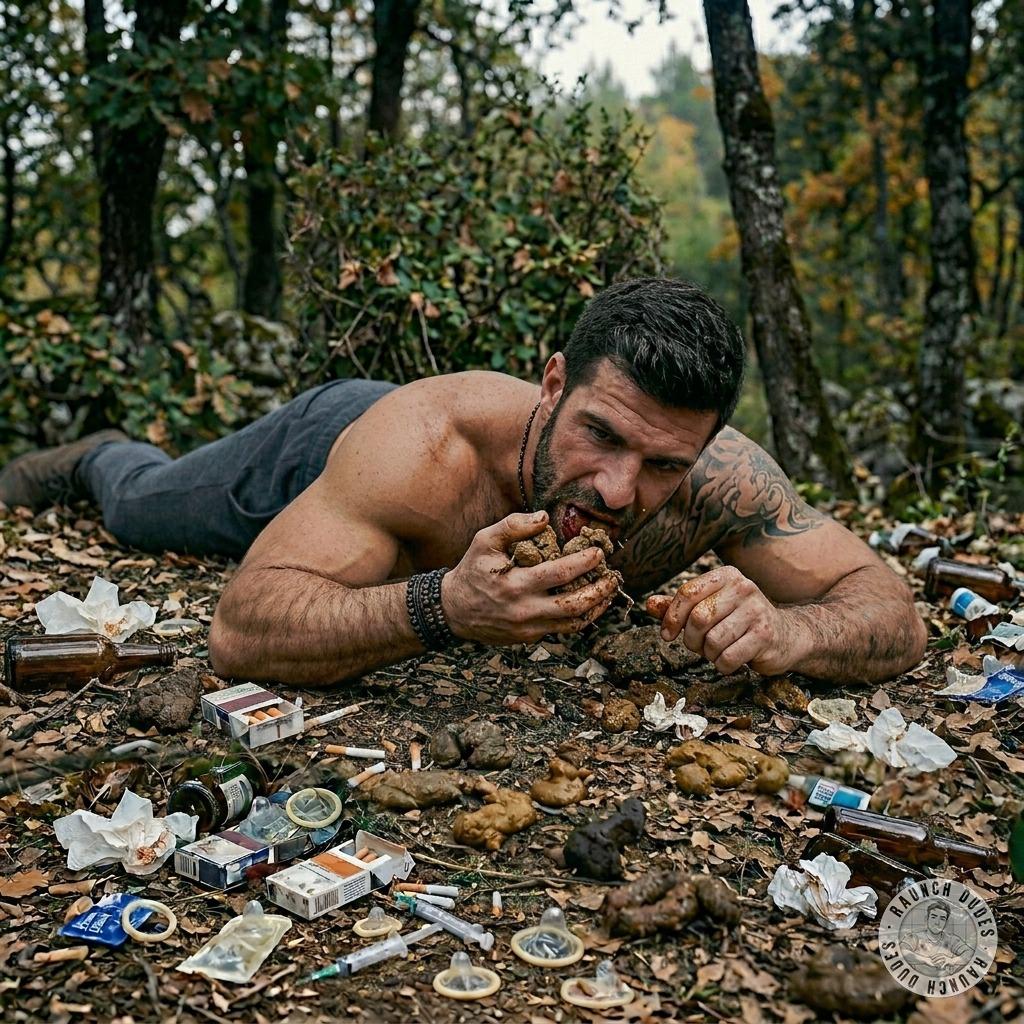 Fuck yeah, nothing hotter than a hungry boy stuffing his face with fresh, warm shit in the cruising zone 😈💦 #gayscat #filth...