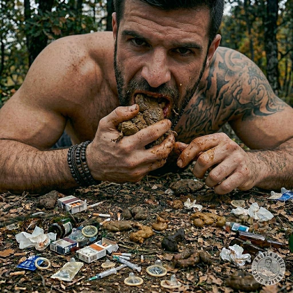 That hungry twink devoured that shit like it was his last meal 😈💦 #gayscat #fetish #inpublic #rough #bear #street #hairy