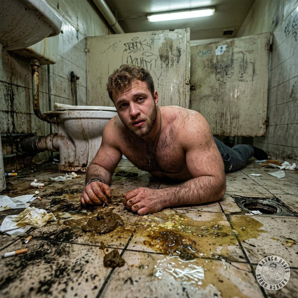 That hot twink is face-down in a pile of shit, loving every filthy second of it. His ass is up, begging for more abuse....