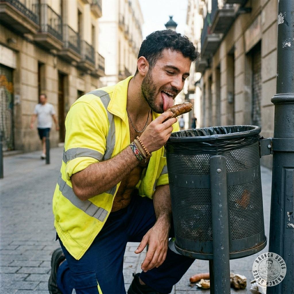 Street cleaner licking fresh shit off the pavement like it’s the finest delicacy 💦🔥 #gayscat #perverts #filth #workers...