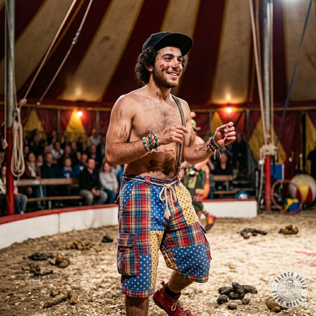 Clown’s got a new act—smearing shit all over the ring while the crowd jerks off to his filthy routine. 🎪💩🔥 #gayscat #fetish...