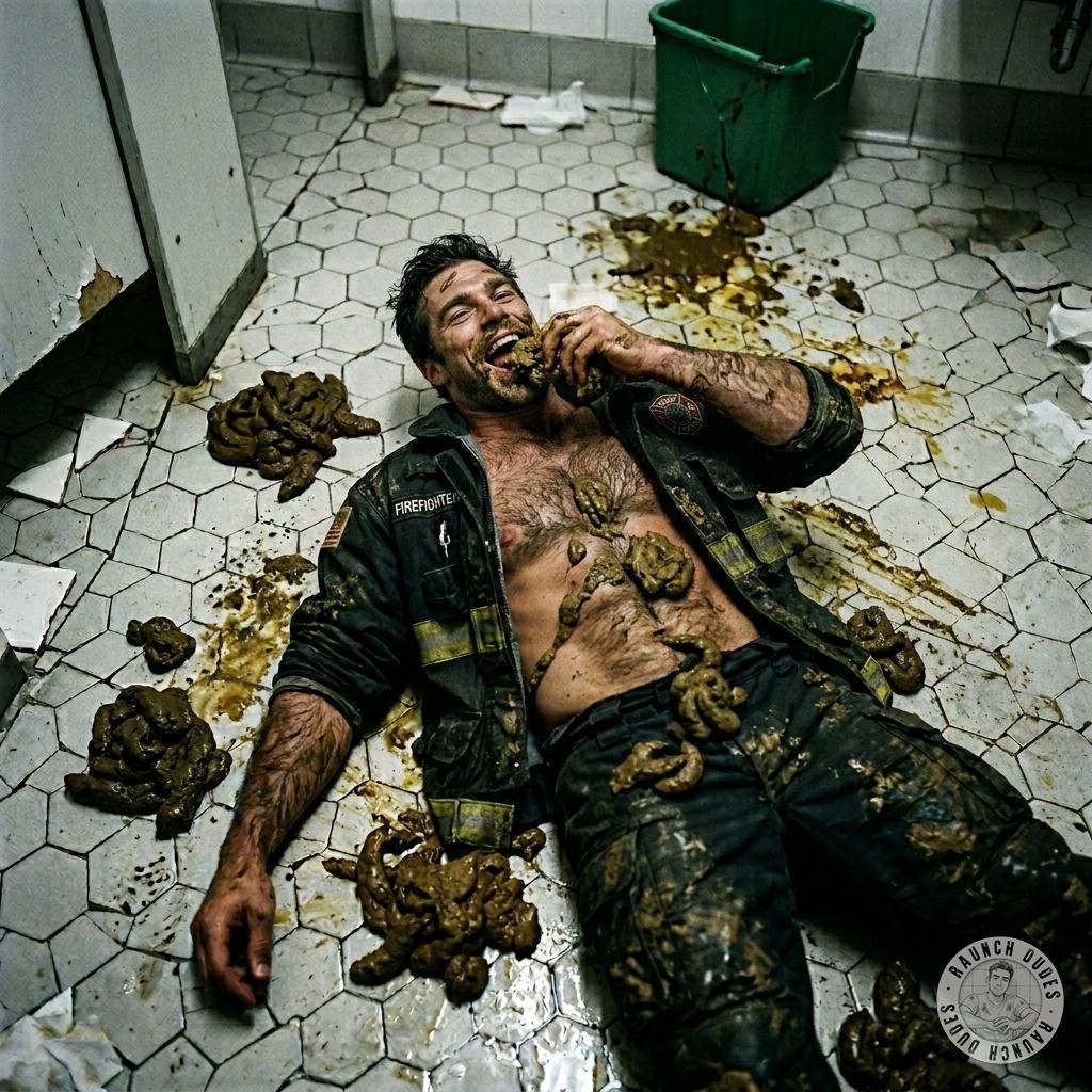 Fuck yeah, nothing like a rugged firefighter face-down on the bathroom tiles, shoveling that warm, musky load straight into...
