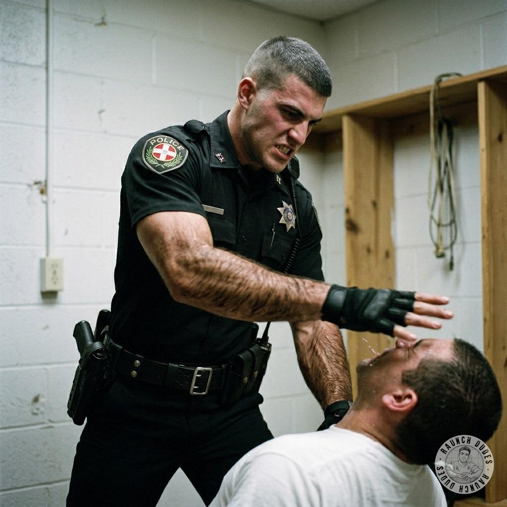 That brutal cop just slammed me against the wall, his baton digging into my throat while he growls in my ear how much he...