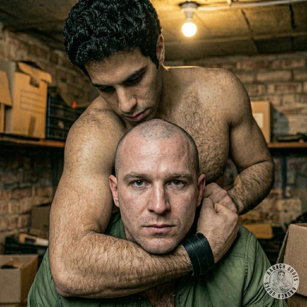 That tight grip on his throat, watching his face turn red as he gasps for air—nothing hotter than a skinhead getting choked...