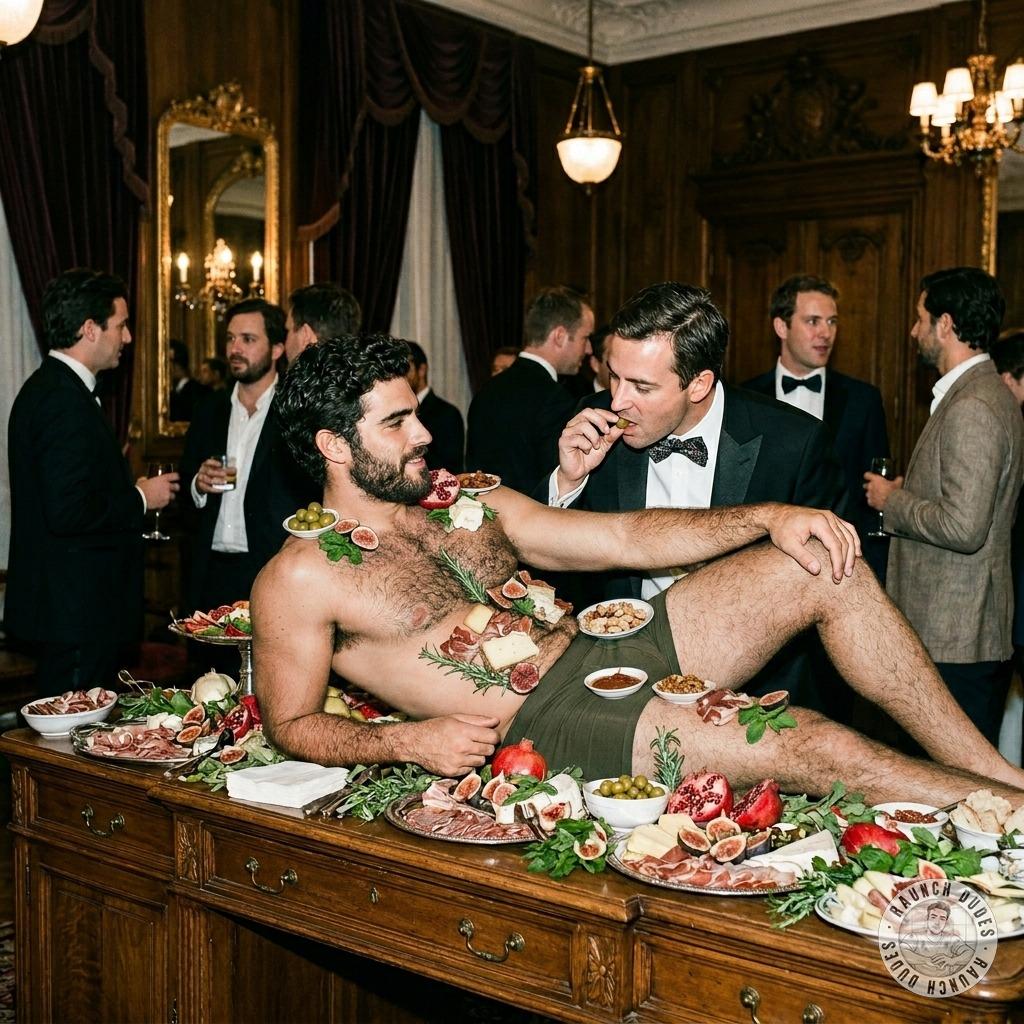 Rich pricks love to flaunt their kink—serving up a buffet on a tray like it’s a fucking art piece. #dirtynurses #daddy...