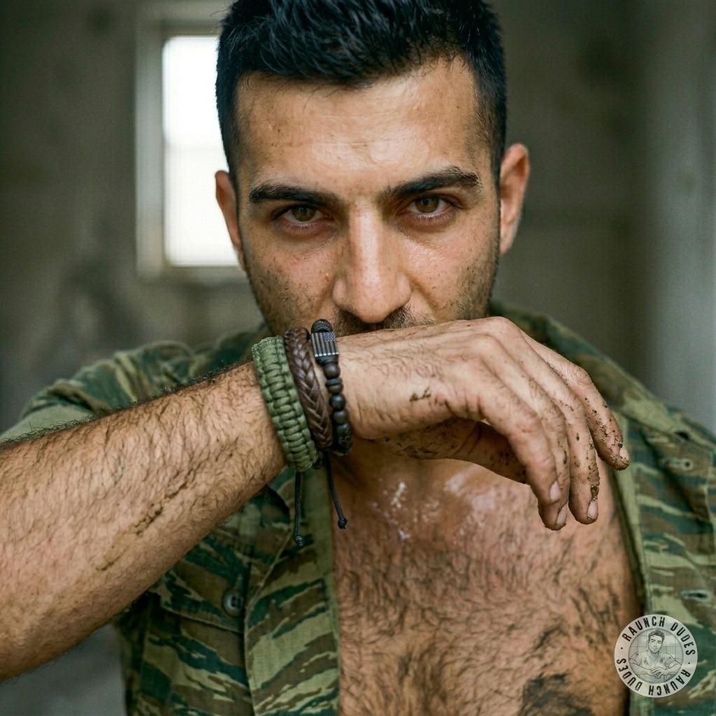 Military dude wipes his filthy cum off his arm with his sleeve—so fucking hot when they get messy like that 😈💦 #military...