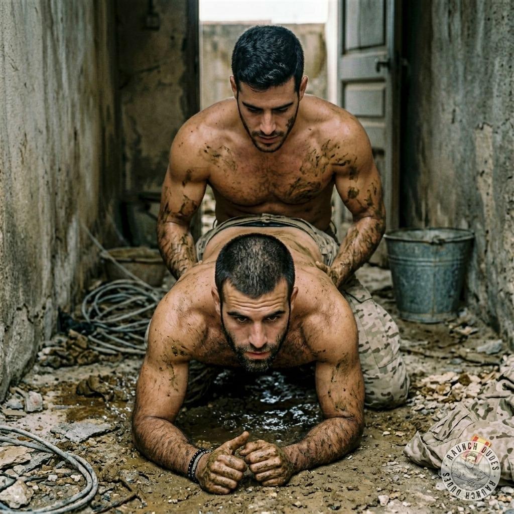 Two Spanish soldiers fucking covered in shit, their cocks slamming into each other’s filthy holes while they choke on the...