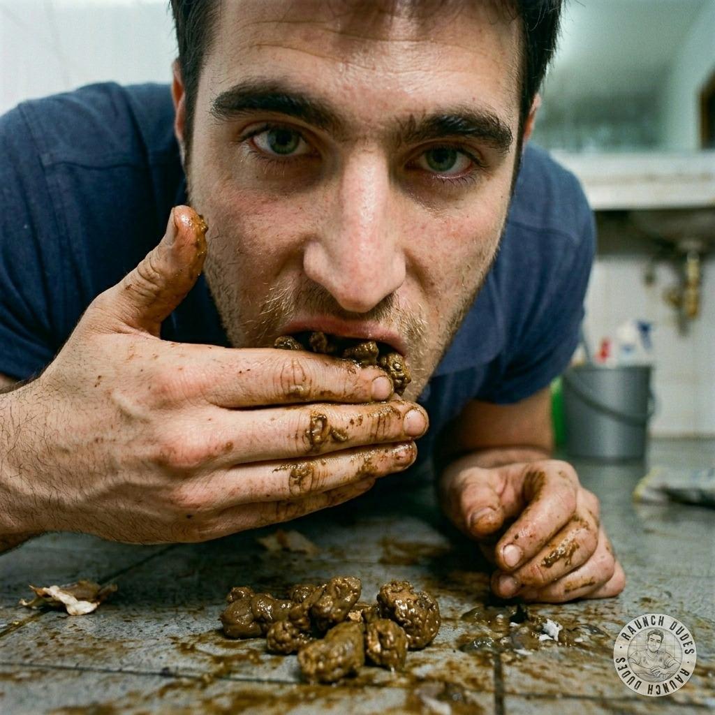 This janitor’s snack time is next-level filthy 💩🔥 #gayscat #dirtykitchen
