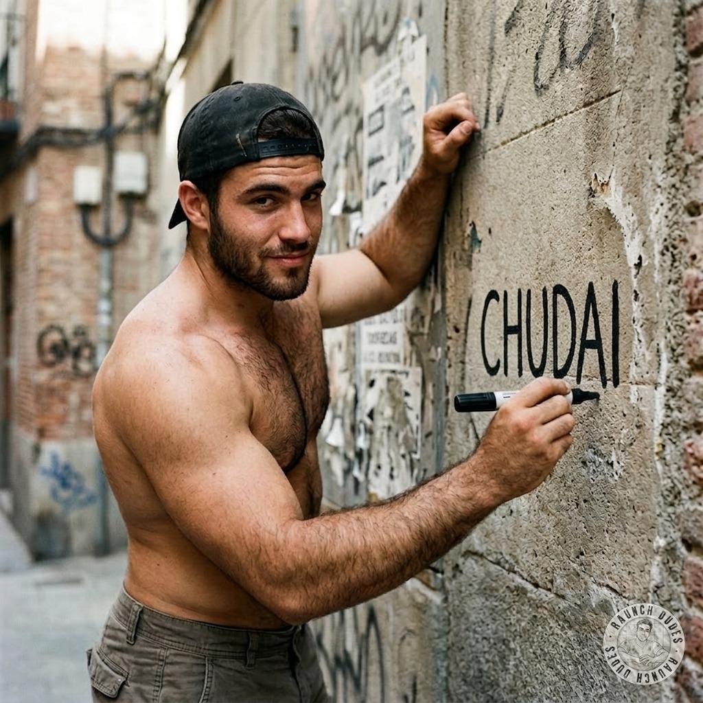 “chudai” on the wall because talking is useless when you can breed. #street #hairy