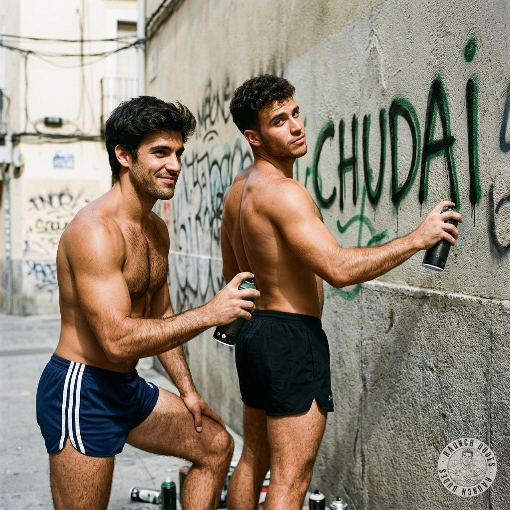 Two cocky twinks scrawl “chudai” on a wall, daring the world to fuck them raw. Their asses clench tight, begging for a...