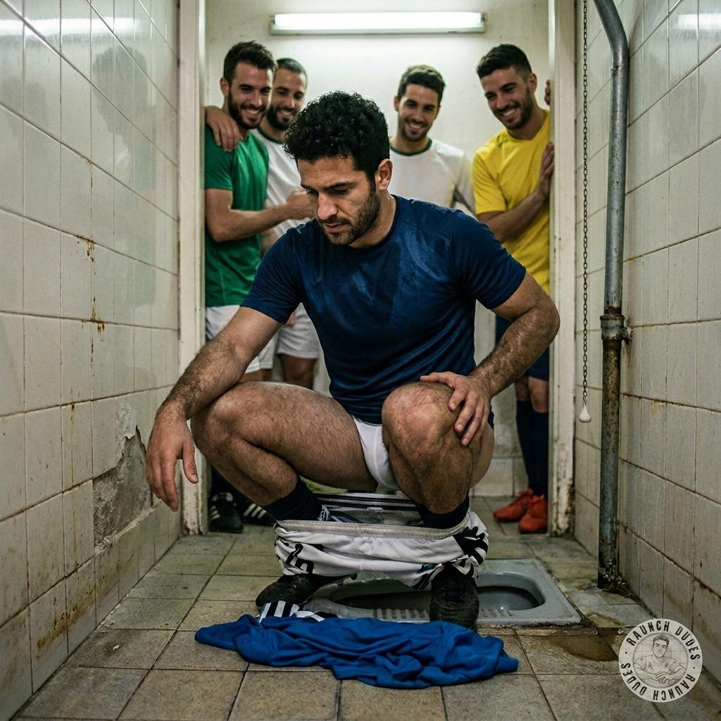 That footballer just dropped a steaming load in the locker room john while his teammates watched, moaning as his ass...