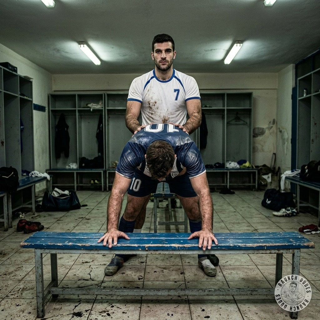 That sweaty footballer getting fucked raw in the locker room? Fucking hell, I’d let him rail me against the benches while...
