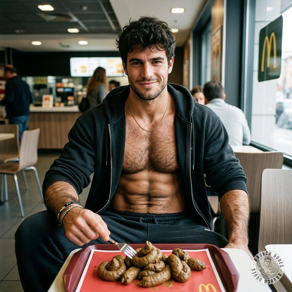 Just swallowed a fresh steaming load at the fast food joint 🍔💩 #gayscat #perverts #inpublic