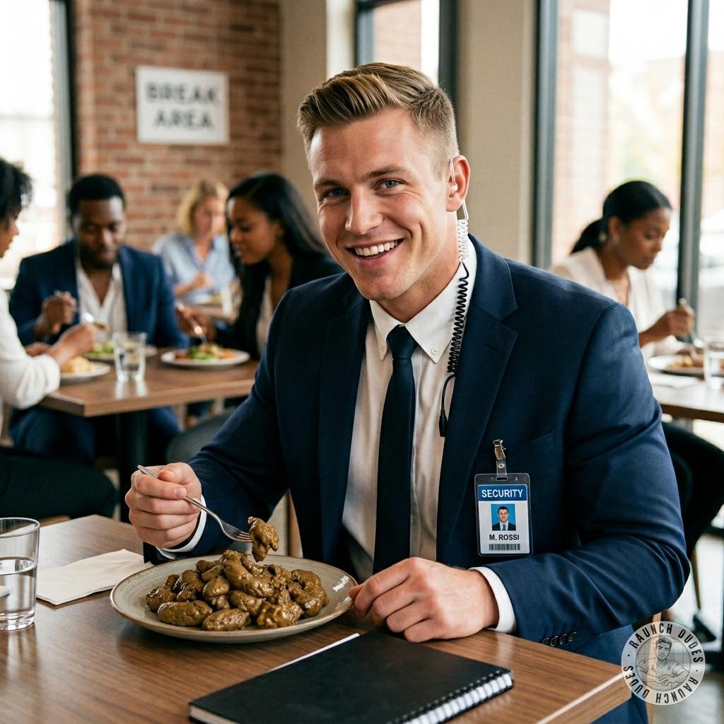 Security officer slurping shit from a plate like it’s the finest delicacy 🍽️💩 #gayscat #fetish #perverts #security...