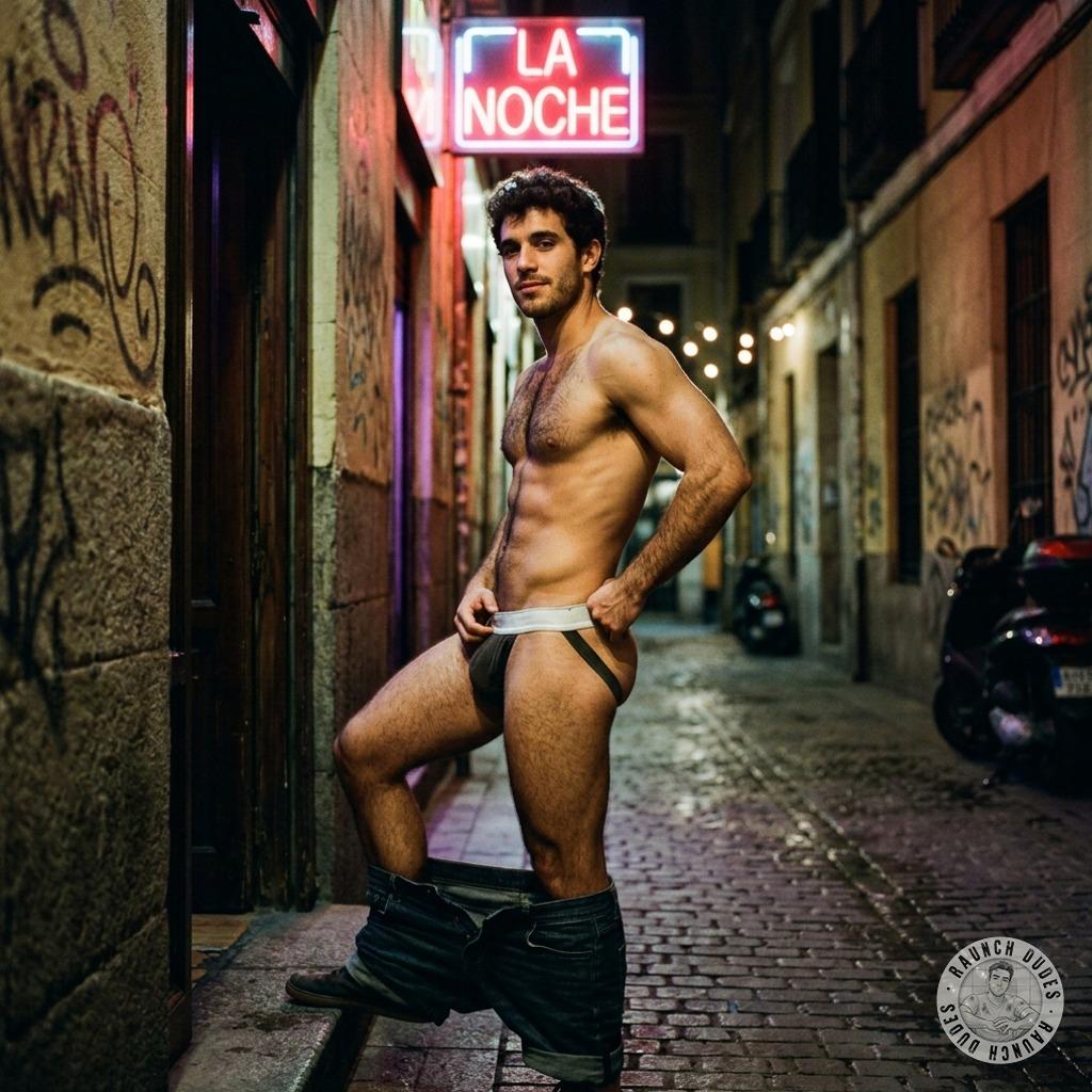 Watching that tight jockstrap bulge as some dude drops his pants in public? Fucking *filthy* exhibitionism at its finest....
