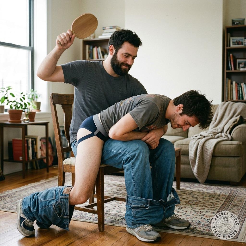 That tight ass clapping under my hand, every smack making him whimper and grind back for more. His cheeks jiggle with each...
