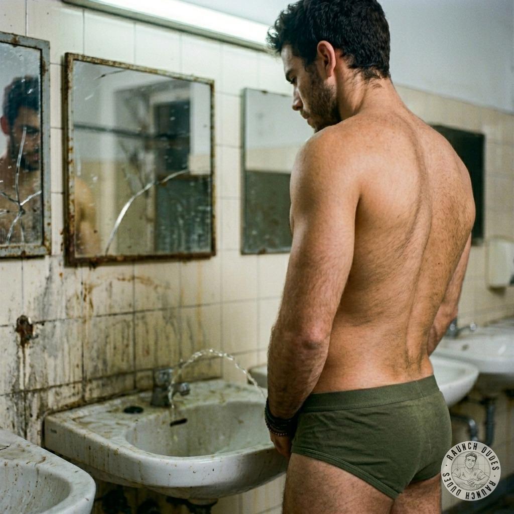 Pissed into the sink, watching the golden stream hit the porcelain like a fucking masterpiece 🎨💦. Every drop’s a tease,...