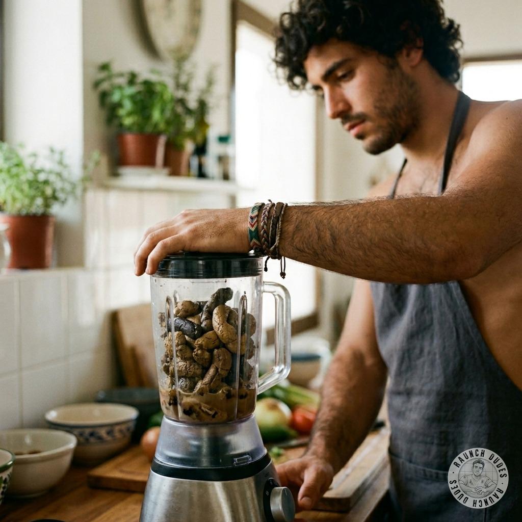 Fuck yeah, blending that thick, warm shit into a creamy, stinky smoothie 💩🍹🔥 #gayscat #dirtykitchen #hairy
