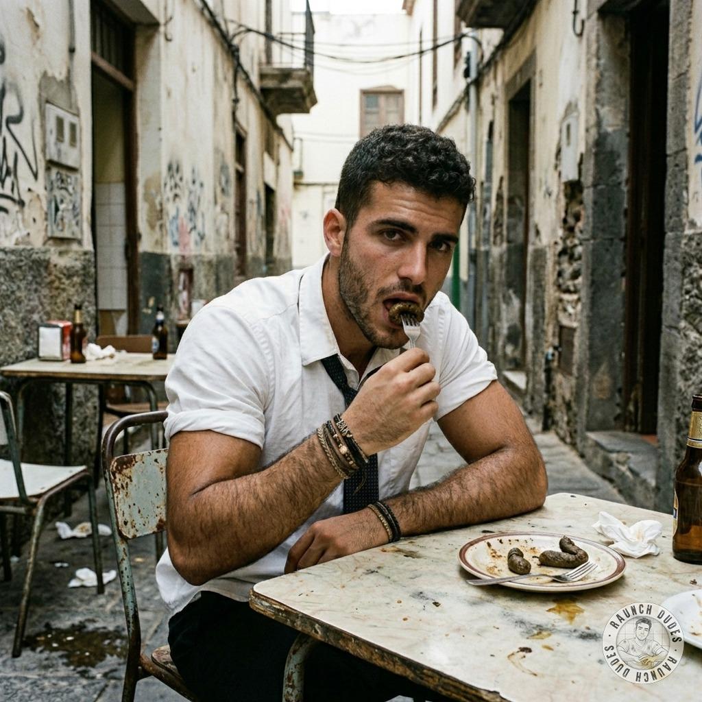 This fucker’s dining on a plate of fresh turds like it’s caviar, savoring every bite like a starving pig at an...