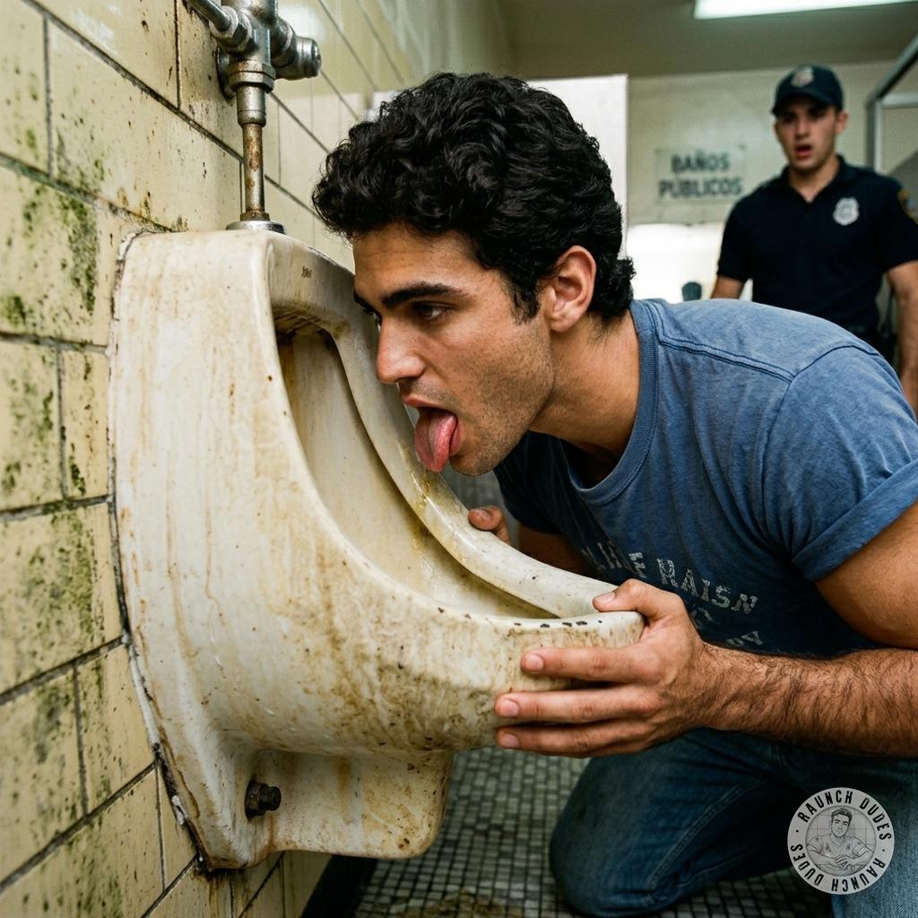 licking that public pissoir like it’s the last dick he’ll ever taste 😈🔥 #inpublic #toilet #humiliation