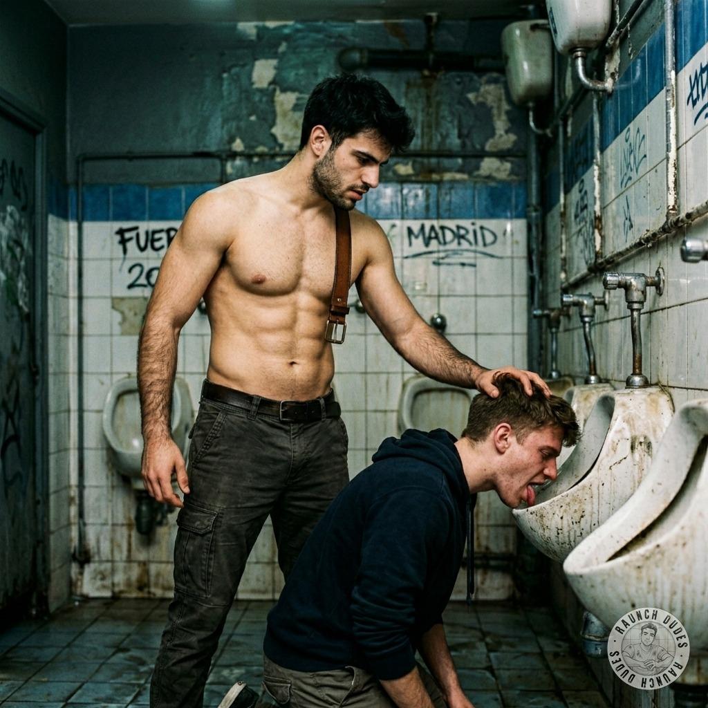 Fuck yeah, nothing hotter than watching a hungry cocksucker kneel in front of a filthy toilet bowl and lick up every last...