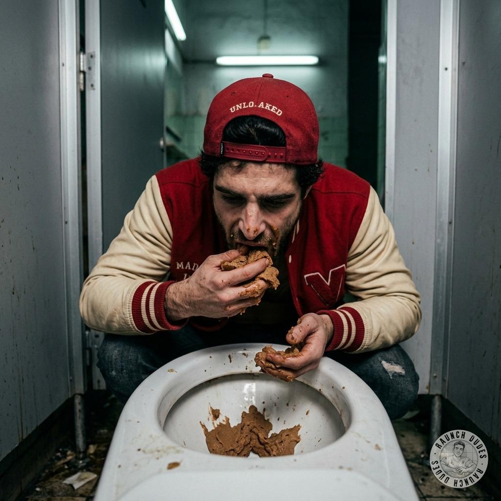 Just swallowed that creamy, warm load straight from the bowl 🤢💦🔥 #gayscat #workers #toilet #humiliation #hairy